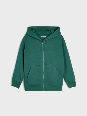 Sinsay - Rozpinana bluza z kapturem - green spruce