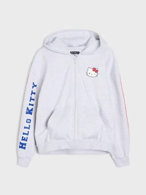 Sinsay - Rozpinana bluza z kapturem Hello Kitty - szary