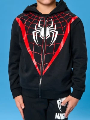 Sinsay - Rozpinana bluza z kapturem i wbudowaną maską Spider-Man - czarny