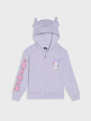 Sinsay - Rozpinana bluza z kapturem Kuromi - fioletowy