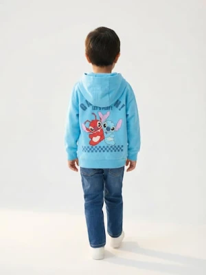 Sinsay - Rozpinana bluza z kapturem Lilo & Stitch - niebieski