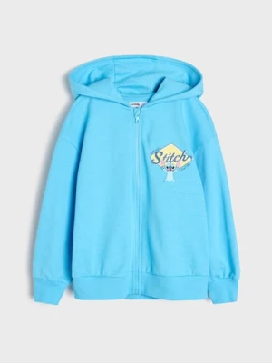 Sinsay - Rozpinana bluza z kapturem Lilo & Stitch - niebieski