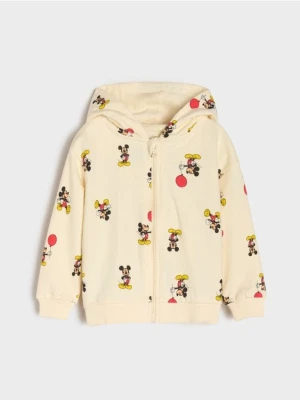 Sinsay - Rozpinana bluza z kapturem Mickey Mouse - kremowy