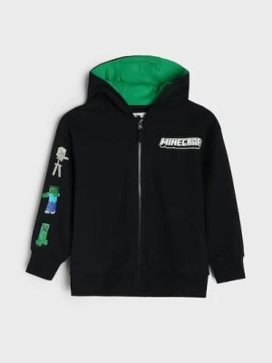 Sinsay - Rozpinana bluza z kapturem Minecraft - czarny