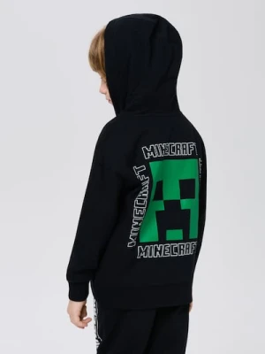 Sinsay - Rozpinana bluza z kapturem Minecraft - czarny
