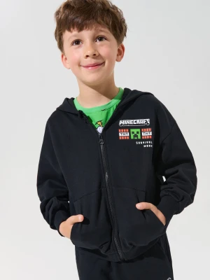 Sinsay - Rozpinana bluza z kapturem Minecraft - czarny