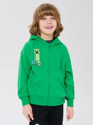 Sinsay - Rozpinana bluza z kapturem Minecraft - zielony