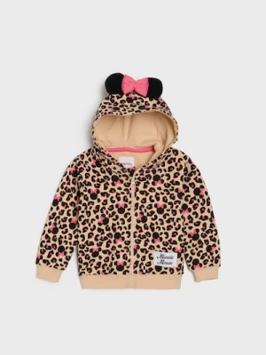 Sinsay - Rozpinana bluza z kapturem Minnie Mouse - beżowy
