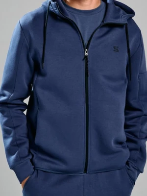 Sinsay - Rozpinana bluza z kapturem - niebieski