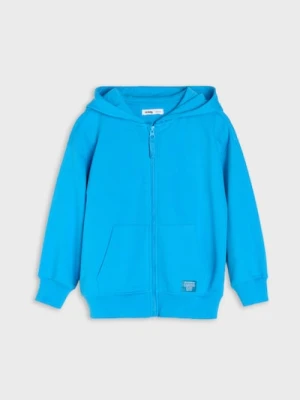 Sinsay - Rozpinana bluza z kapturem - niebieski