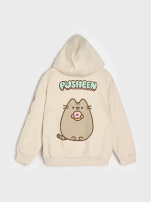 Sinsay - Rozpinana bluza z kapturem Pusheen the Cat - żółty