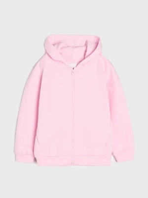 Sinsay - Rozpinana bluza z kapturem - różowy