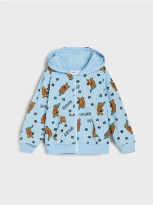 Sinsay - Rozpinana bluza z kapturem Scooby-Doo - niebieski