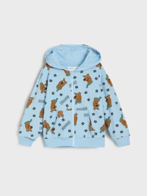 Sinsay - Rozpinana bluza z kapturem Scooby-Doo - niebieski