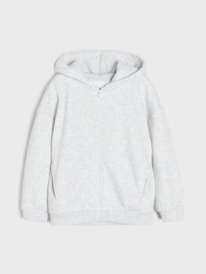 Sinsay - Rozpinana bluza z kapturem - szary