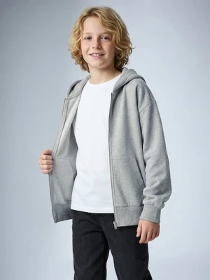 Sinsay - Rozpinana bluza z kapturem - szary