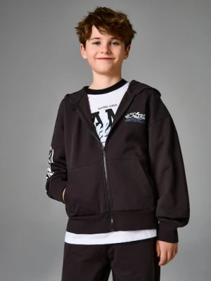 Sinsay - Rozpinana bluza z kapturem - szary