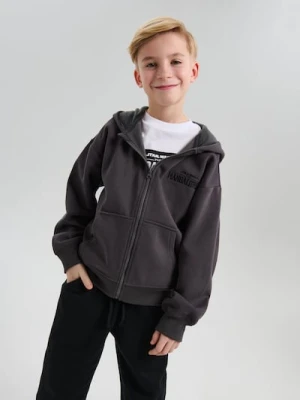 Sinsay - Rozpinana bluza z kapturem z nadrukiem na plecach Star Wars - szary