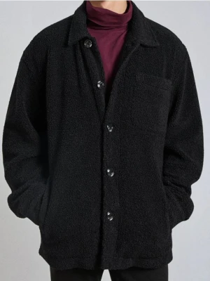 Sinsay - Rozpinana bluza z kołnierzem - czarny