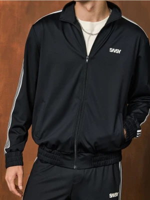 Sinsay - Rozpinana bluza z napisem - czarny