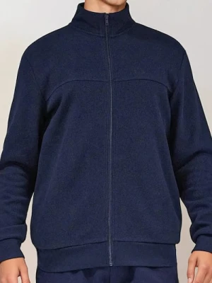 Sinsay - Rozpinana bluza ze stójką - granatowy