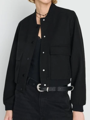 Sinsay - Rozpinana kurtka bez kaptura - czarny