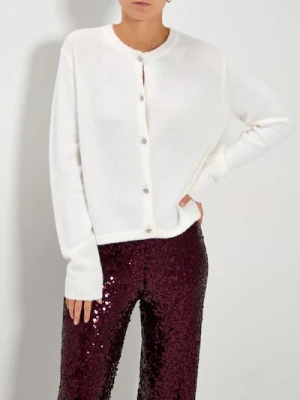 Sinsay - Rozpinany sweter - biały