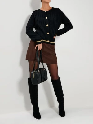 Sinsay - Rozpinany sweter na guziki - czarny