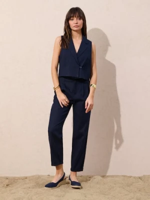 Sinsay - Sandały na koturnie - granatowy