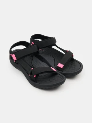 Sinsay - Sandały zapinane na rzepy - czarny