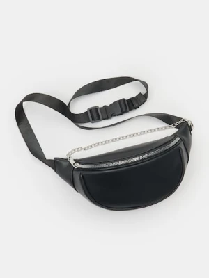 Sinsay - Saszetka nerka z imitacji skóry - czarny