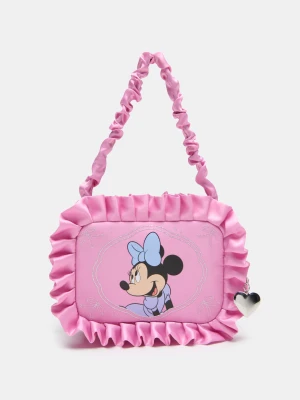 Sinsay - Satynowa torebka z falbanką Minnie Mouse - różowy