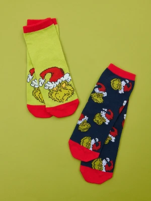 Sinsay - Skarpetki 2 pack Grinch - wielobarwny