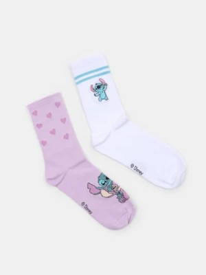 Sinsay - Skarpetki 2 pack Lilo & Stitch - wielobarwny
