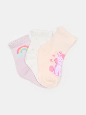 Sinsay - Skarpetki 3 pack - fioletowy