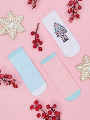 Sinsay - Skarpetki 3 pack - wielobarwny