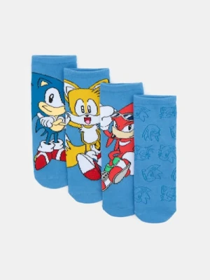 Sinsay - Skarpetki 4 pack Sonic the Hedgehog - niebieski