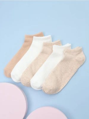 Sinsay - Skarpetki 5 pack - beżowy