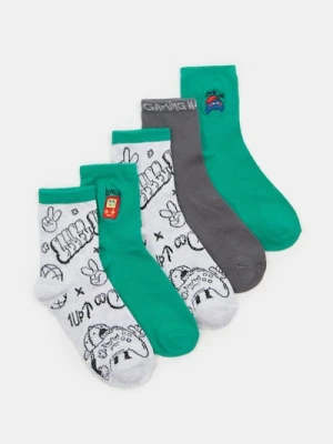 Sinsay - Skarpetki 5 pack - zielony
