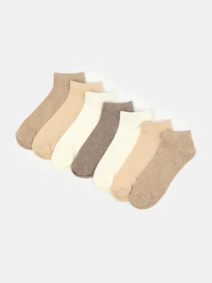 Sinsay - Skarpetki 7 pack - beżowy