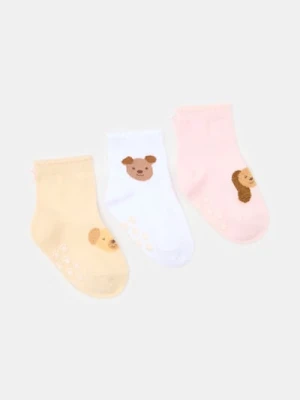 Sinsay - Skarpetki antypoślizgowe 3 pack - wielobarwny