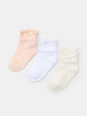 Sinsay - Skarpetki niemowlęce 3 pack - wielobarwny