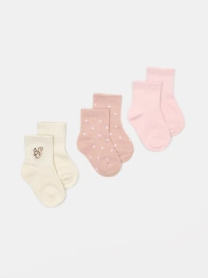 Sinsay - Skarpetki niemowlęce 3 pack - wielobarwny