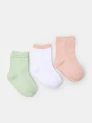Sinsay - Skarpetki niemowlęce 3 pack - wielobarwny