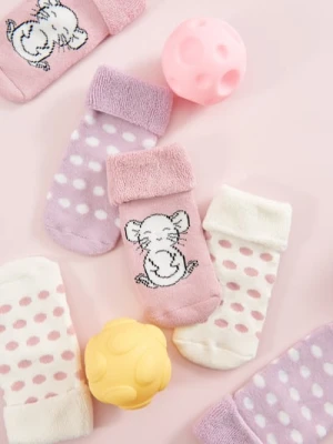 Sinsay - Skarpetki niemowlęce 3 pack - wielobarwny