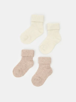 Sinsay - Skarpetki niemowlęce z domieszką wełny 2 pack - wielobarwny