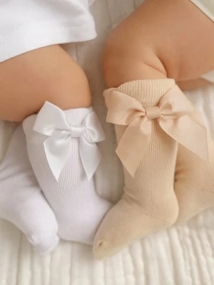 Sinsay - Skarpetki niemowlęce z ozdobną kokardą 2 pack - różowy