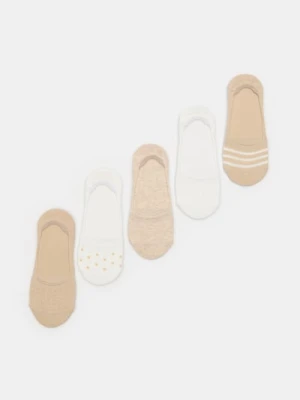 Sinsay - Skarpetki stopki 5 pack - beżowy