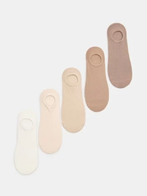 Sinsay - Skarpetki stopki 5 pack - beżowy