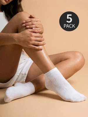 Sinsay - Skarpetki stopki 5 pack - beżowy